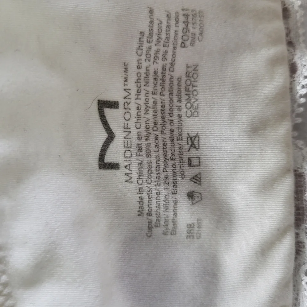 Maidenform White Bra Size 38b - Picture 3 of 5
